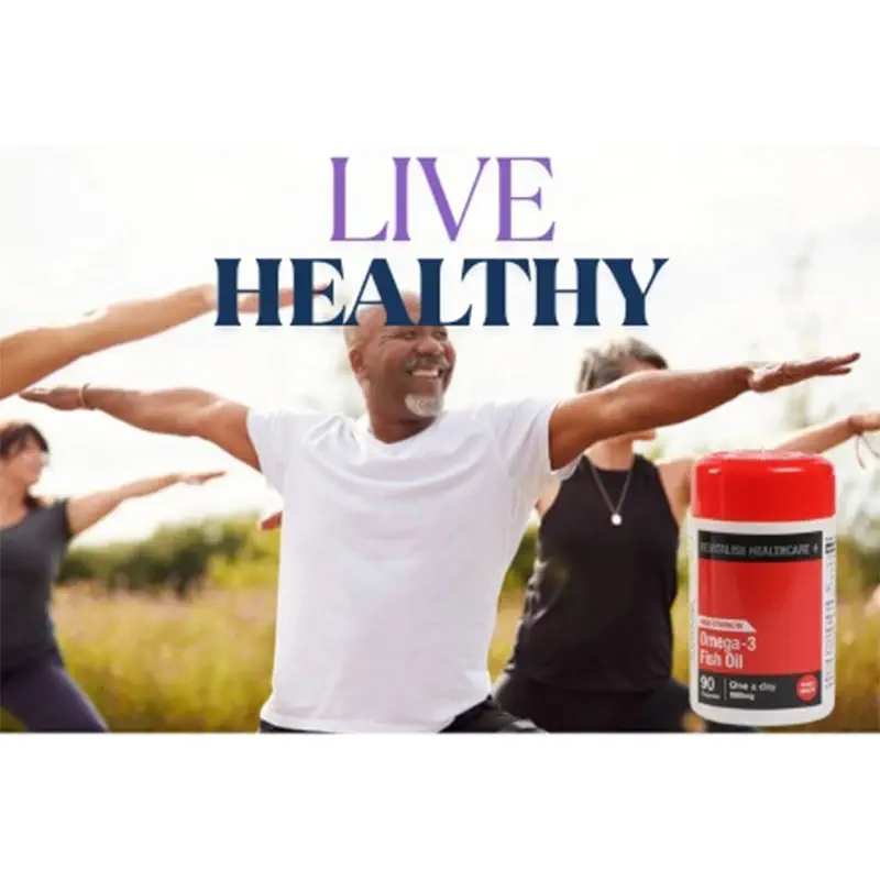 Picture of High Strength Omega 3 Fish Oil: 90 Capsules One A Day Made in UK-1 BRIGHT