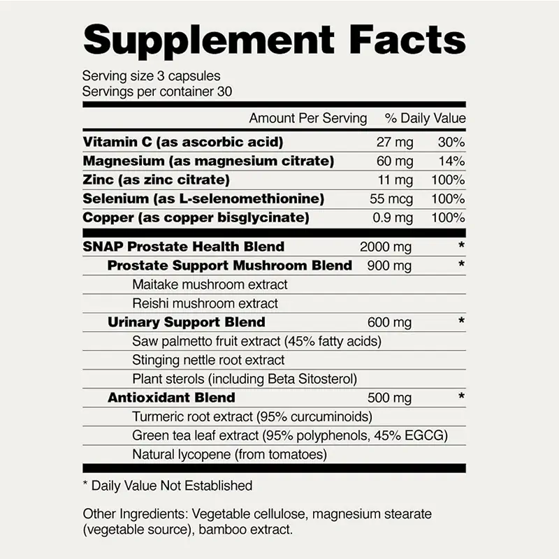 Picture of Prostate Health Support Supplement, Saw Palmetto for Men Plus Stinging Nettle Root, Magnesium Citrate, Zinc and Plant Sterols, Supports Male Urinary Tract Health 90 Capsules Made in CHINA-1 BRIGHT