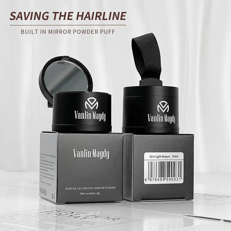 Picture of Vanlin Maydy Hairline Shadow Powder - Root Touch Up Hair Color for Gray Coverage - Bald Spot Concealing Hair Powder for Women & Men - 24-Hour Stain-Proof-Coffee